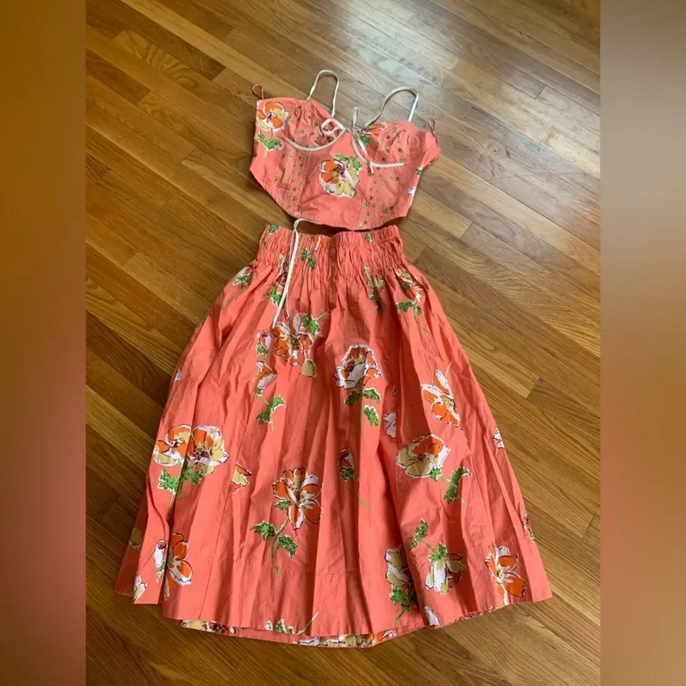 Free People Women's Red Luca Set